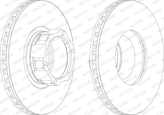 Ferodo FCR119A Brake Disc for Mercedes-Benz