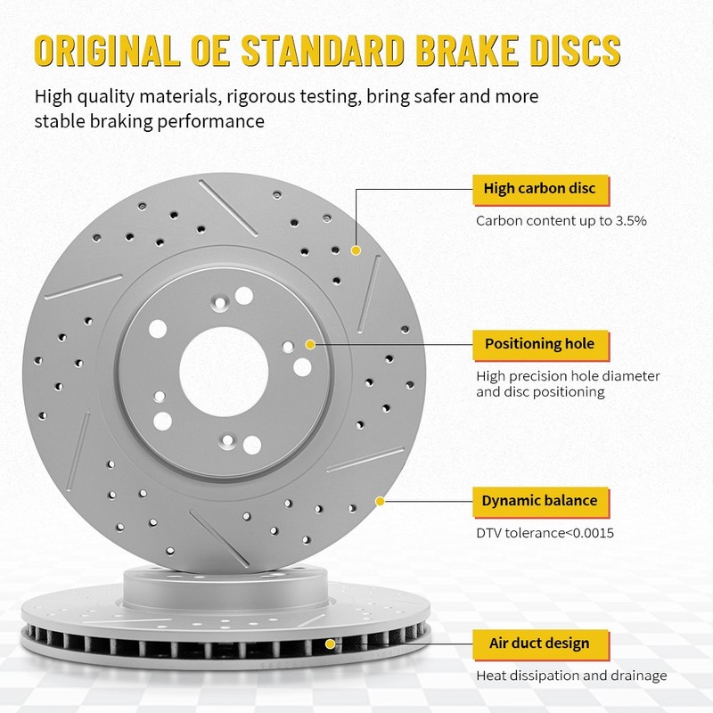 12.44"Rear Drilled Brake Rotor For 2007-2017 Jeep Wrangler 2018 Jeep Wrangler JK gallery