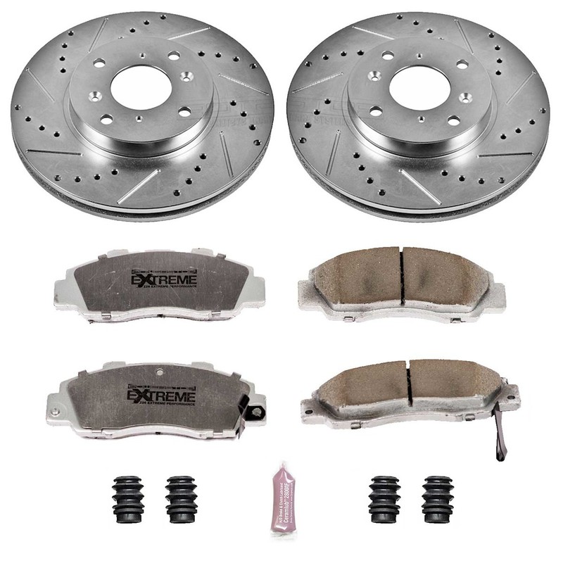 Powerstop Extreme Front 281mm Brake Discs Calipers Pads Kit for 1998-99 Acura CL gallery