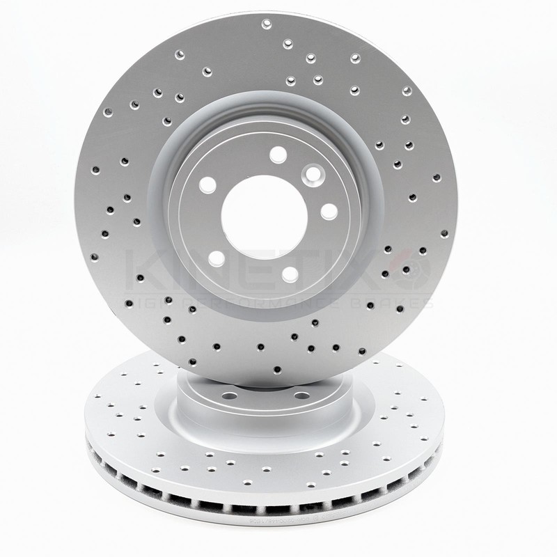 FOR LAND ROVER DISCOVERY 5 3.0 SDV6 2018 – DRILLED FRONT BRAKE DISCS 363mm PAIR