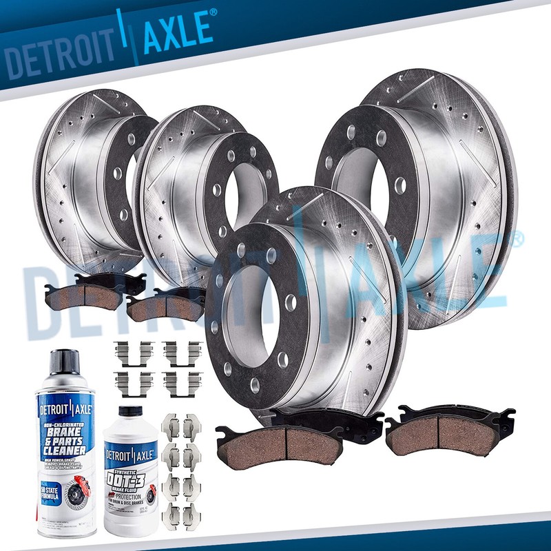 4WD Front Rear Drilled Rotor Brake Pad for Ford F-250 F-350 Super Duty Excursion
