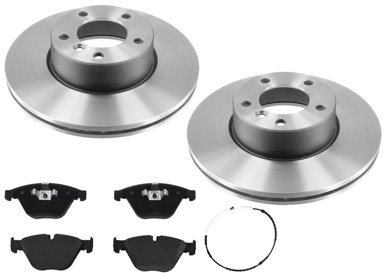 For BMW X1 xDrive28i 2012 2013 2015 Front Carbon Coated Rotors & EPS Brake Pads