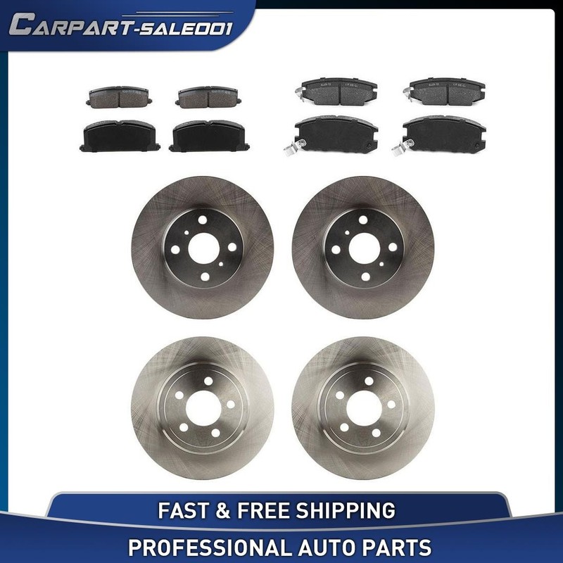 For 1987-1989 Toyota MR2 Front Rear Brake Pad Set Disc Brake Rotor