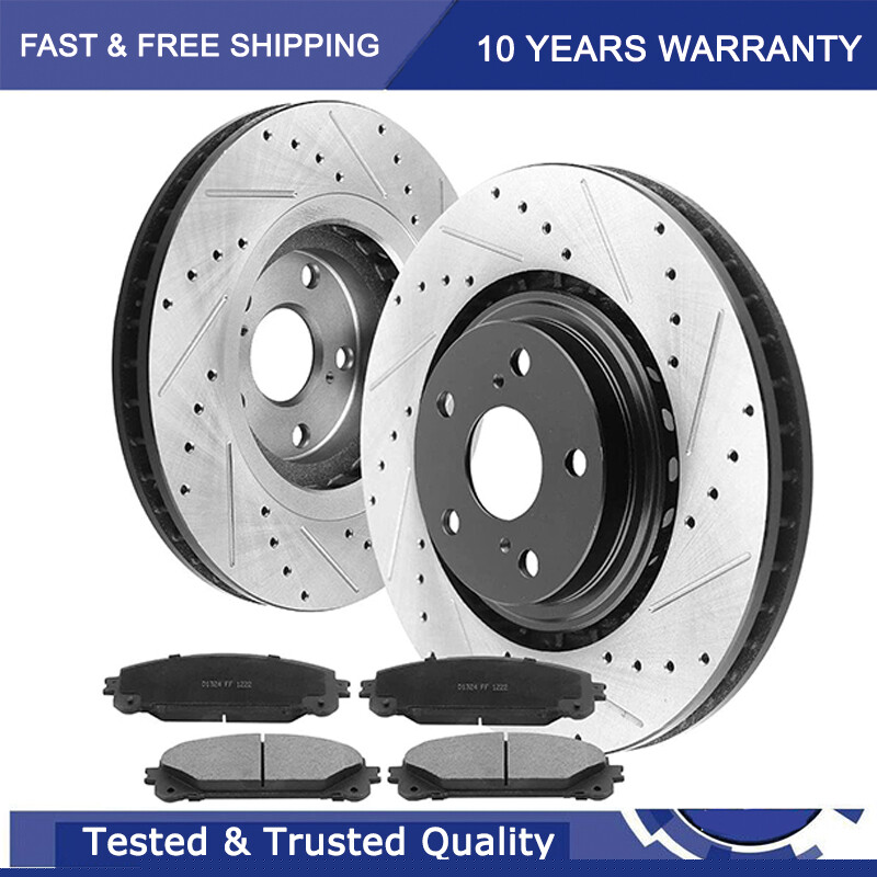 Front Brake Rotors Ceramic Pads for Toyota Highlander Sienna Lexus RX450H 3.5L