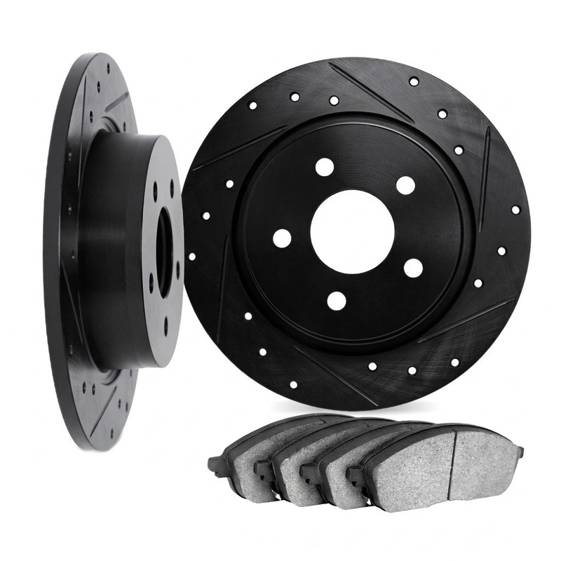For Ram C/V 2012-2015 Rotor Set | Rear | Excluded Calipers | Drilled And Slotted gallery
