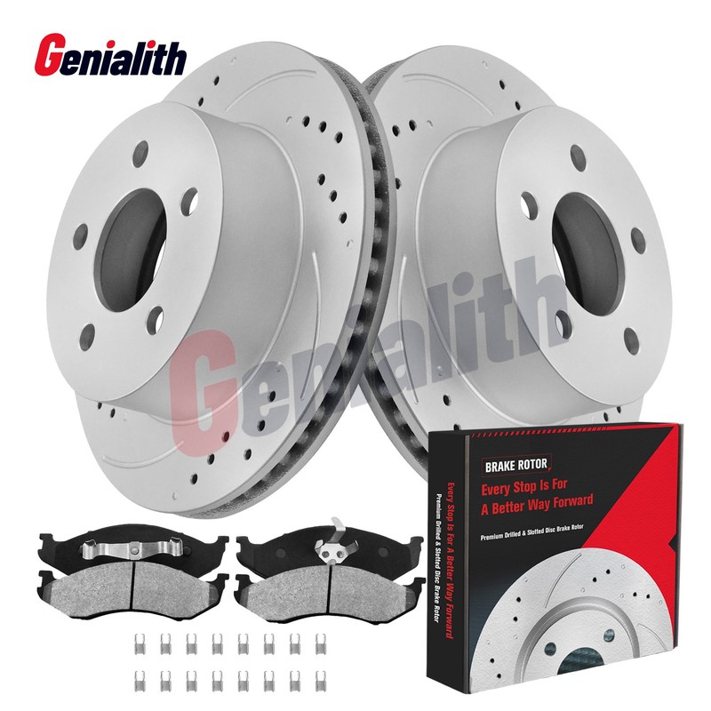 Front Drilled Brake Rotors Brake Pads For Jeep Cherokee 1999-2001 TJ Wrangler
