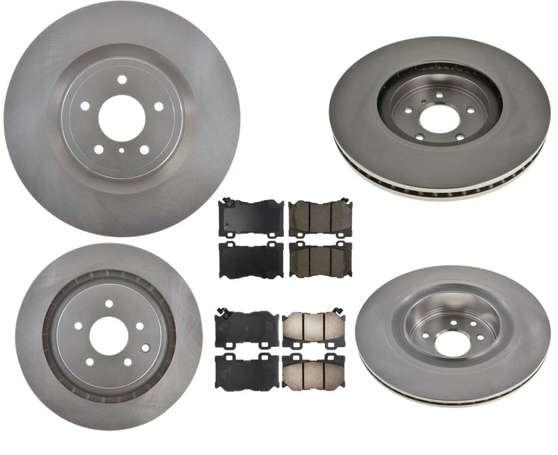 Front & Rear Rotors Brake Pads & Shoes For FX50 09-13 W/ Nismo 4 Piston Caliber gallery