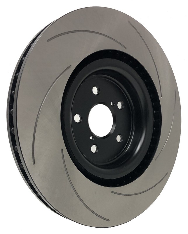 [FRONT] BRAKENETIC PREMIUM Slotted Brake Rotors w/BREMBO Pads GSF RCF GS F RC F gallery