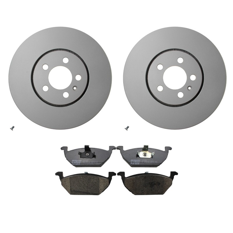 Hella Front Rotors TRW Pro Low-Met Disc Brake Pad Kit For VW Jetta GLX AAA Sedan
