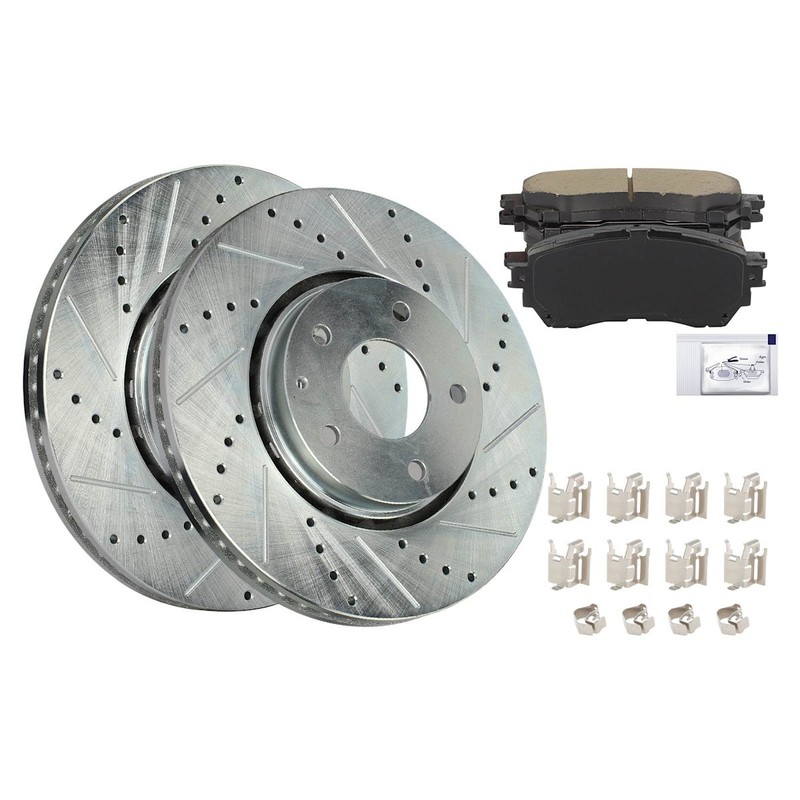 2-Wheel Set Brake Disc and Pad Kits Front Sedan for Mazda 2019-2021
