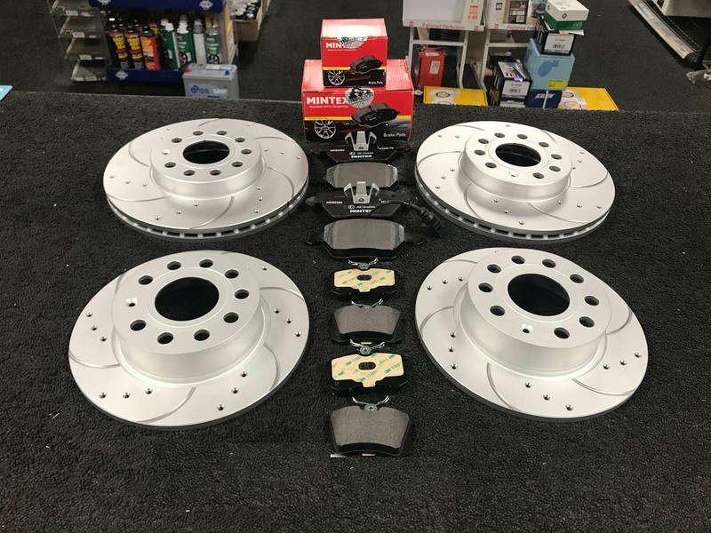 FOR MERCEDES SLK 280 300 320 3.0 FRONT REAR DRILLED GROOVED BRAKE DISCS & PADS