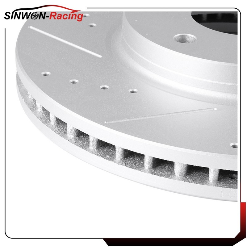 Ceramic Pad and Brake Disc Rotors Front Drill Slot For Infiniti M45 2003 - 2004 gallery