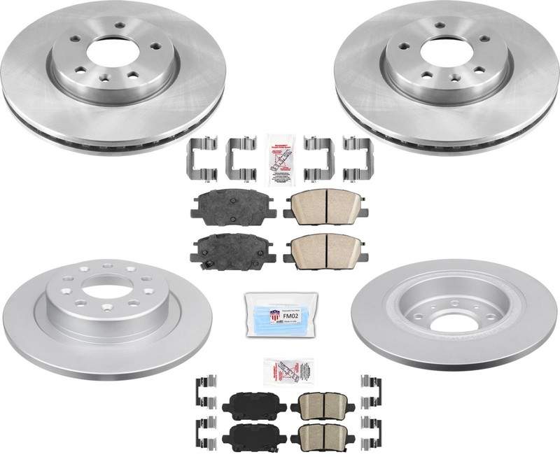 Disc Brake Rotors Ceramic Brake Pad Hardware for 17-19 LaCross J60 300MM Rotors