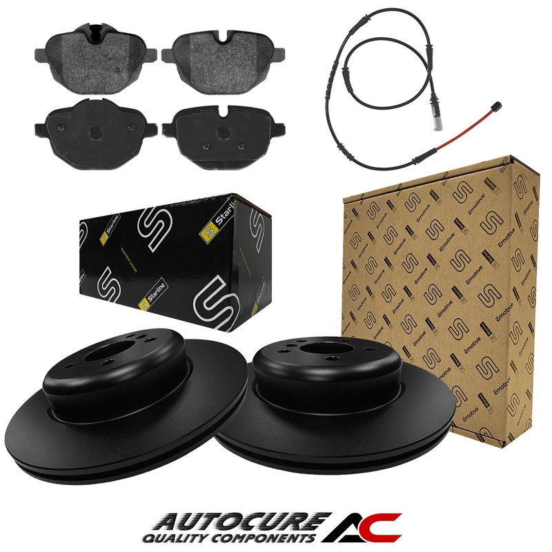 FOR BMW 5 SERIES 520D MK6 F10 F11 2010-2015 STARLINE REAR BRAKE DISCS & PADS SET