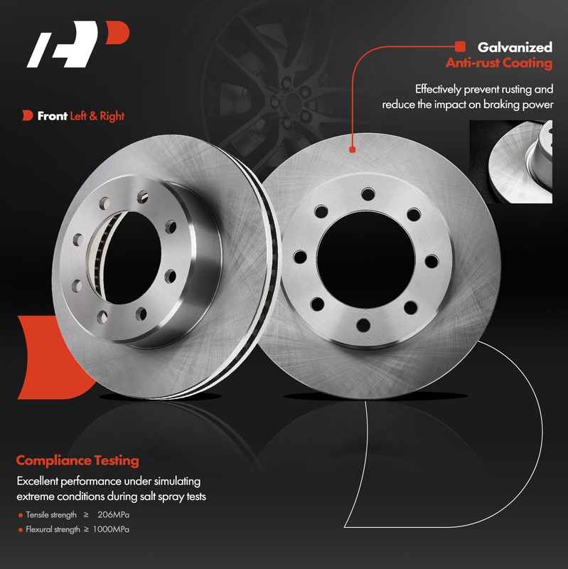 A-Premium Front Disc Brake Rotors & Ceramic Pads for Dodge Ram 2500 3500 09-10 gallery
