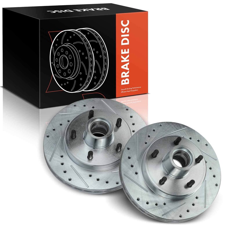 Front Side Drilled & Slotted Brake Rotors for Chevrolet Malibu S10 GMC S15 Jimmy gallery