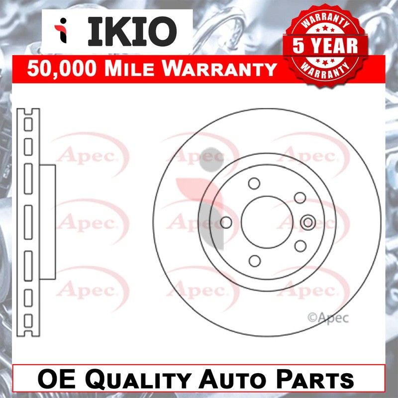Fits VW Transporter 2003-2009 1.9 TDi 2.5 3.2 Brake Disc Front Ikio 7H0615301F