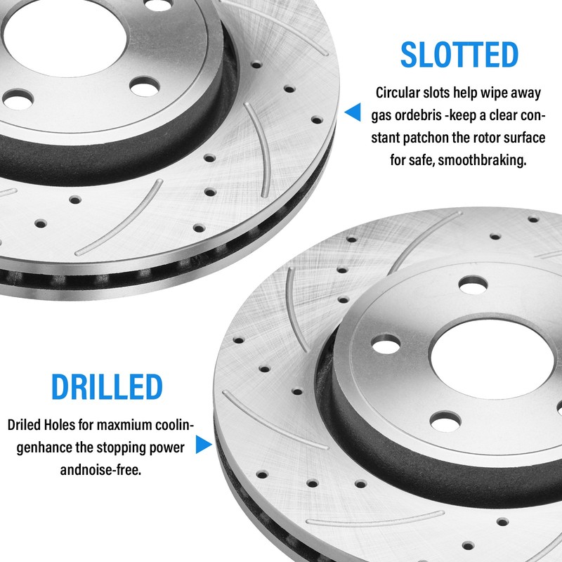 12.99" Front Drilled Disc Rotors for 2011-2020 Dodge Durango gallery