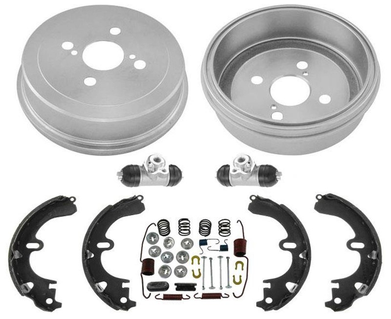 R Drums Shoes Sprs 88-92 For Toyota Corolla 4-Door Front Wheel Drive 6pc Kit