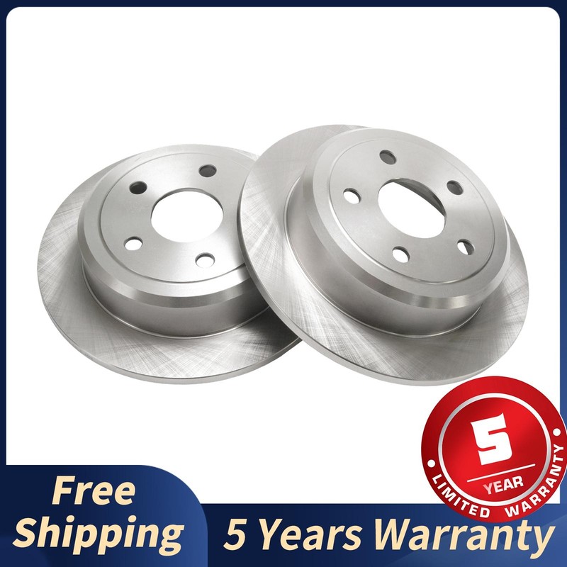 Rear Solid Brake Rotors Fit For 2007-2017 Jeep Wrangler 2018 Jeep Wrangler & JK