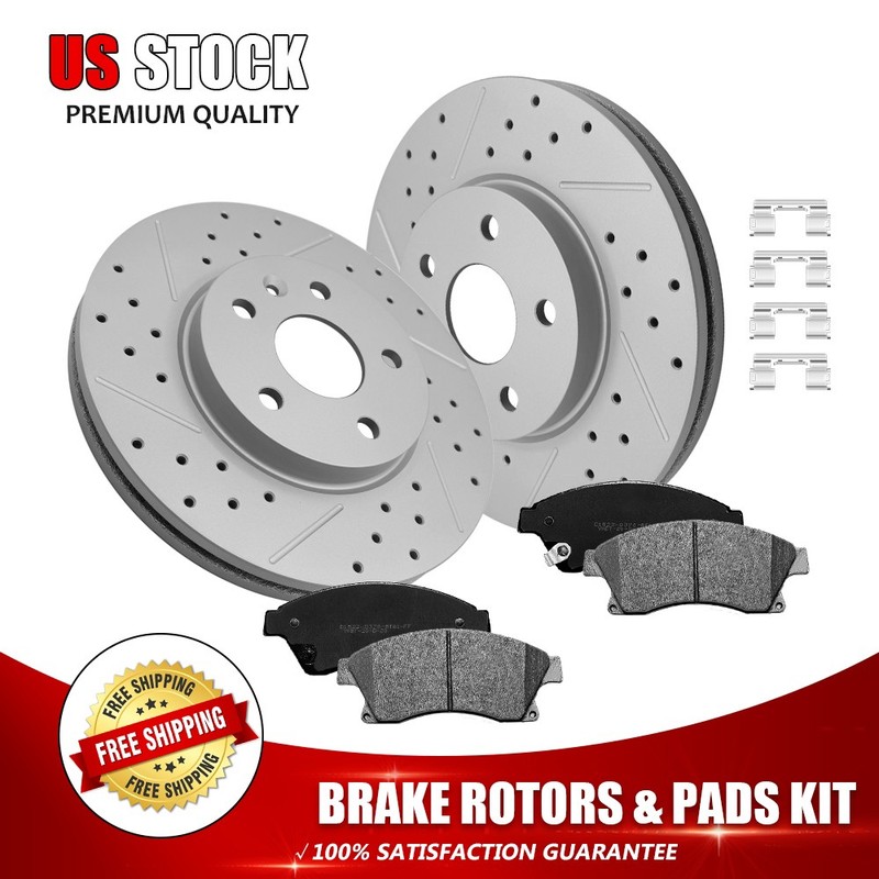 Front Brake Rotors Ceramic Pad For 2011-2017 Chevrolet Cruze/Cruze Limited/Sonic