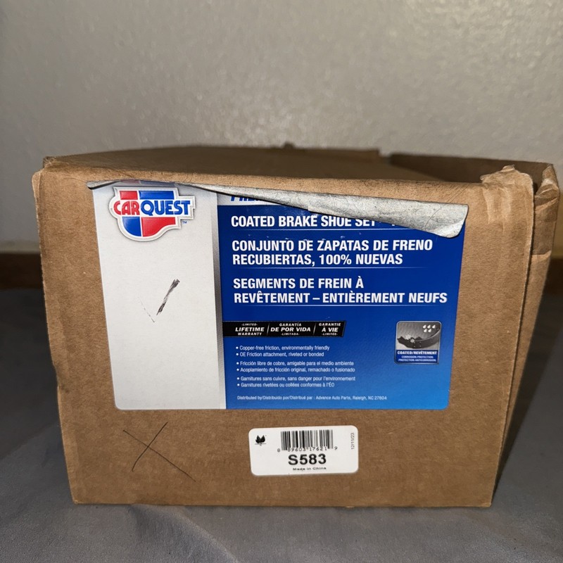 CarQuest Premium S583 Coated Rear Brake Shoe See last picture for fitment