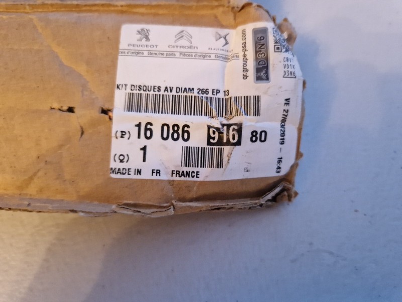 PEUGEOT 301 CITROEN C2 C3 C4 BRAKE DISCS FRONT GENUINE NEW 1608691680 UNCOATED gallery