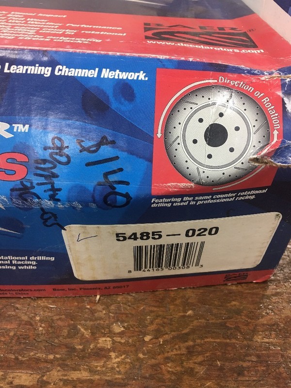 Baer Drilled Slotted Brake Rotors Rear Escort Mazda Miata Mc-5 05485-020 gallery