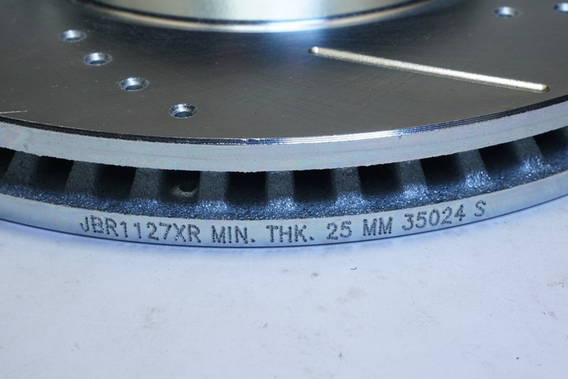 PowerStop Pair Front JBR1127XL & JBR1127XR Slotted & Plated Brake Rotor ShpsFREE gallery