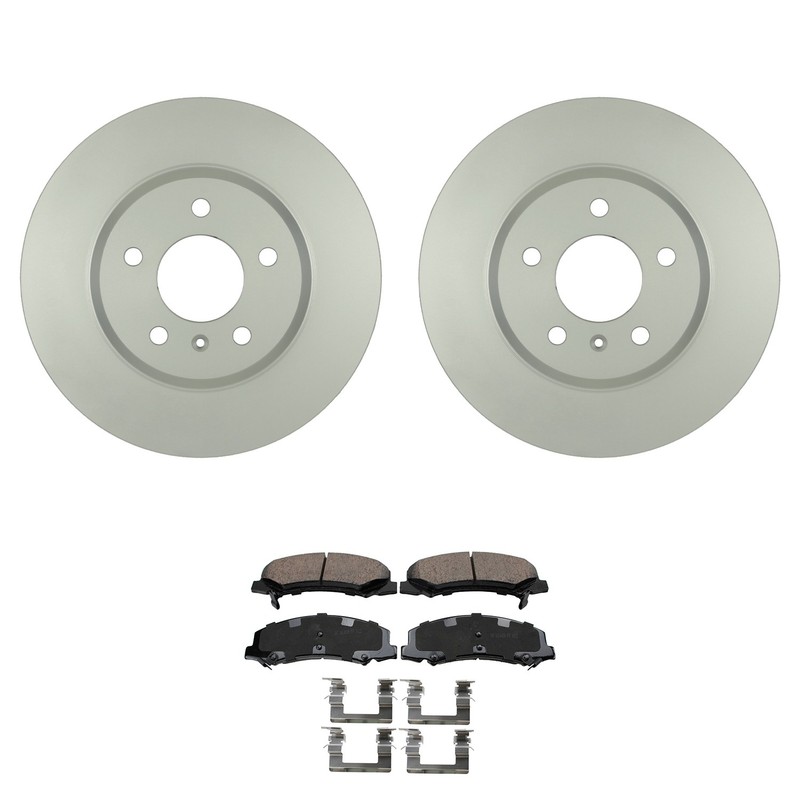 Bosch QuietCast Front Rotor Akebono ProACT Ceramic Disc Brake Pad Kit For Impala
