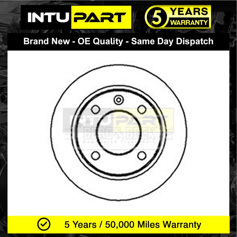 Fits Citroen Xantia 1993-2003 IntuPart Rear 1x Brake Disc 95667811