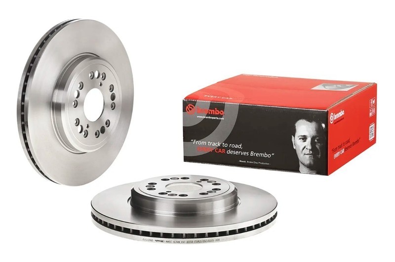 Brembo 09.8315.10 Prime OE Equivalent Vented Brake Rotors – Front Pair