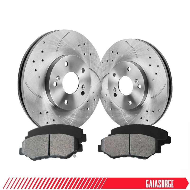 Front Brake Rotors And Ceramic Pads For Honda Civic DX LX 1990 1991 1992 - 2000 gallery