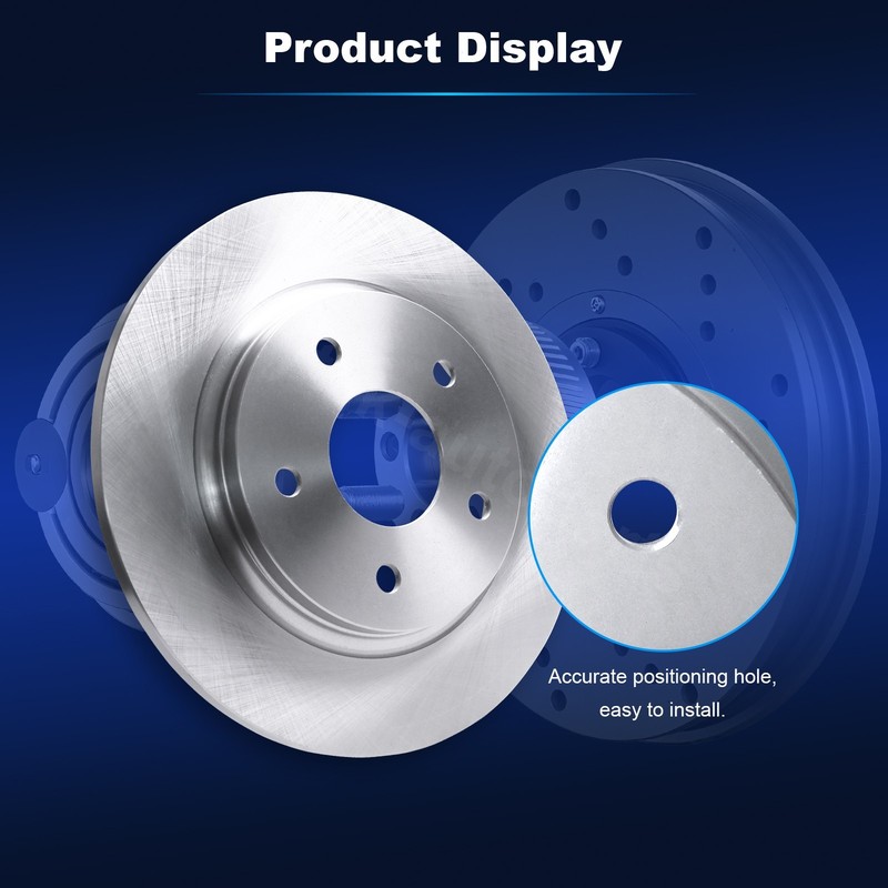 6x Rear Brake Rotors & Brake Pads for 2009-2012 Volkswagen Routan Dodge Journey gallery