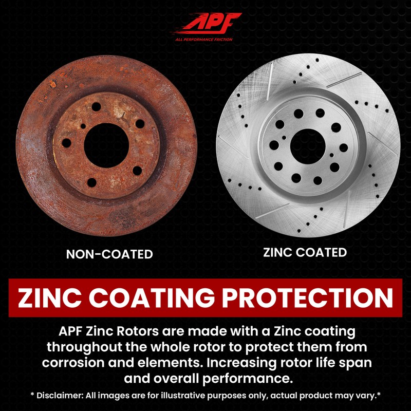 Rear Zinc Drilled/Slot Brake Rotors for Mitsubishi Outlander 2007-2013 gallery