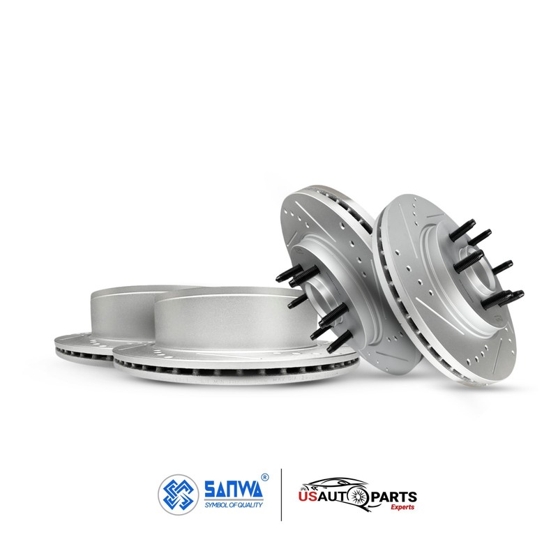 PAIR OF FRONT & REAR BRAKE ROTOR VENTED D&S & PAD FOR FORD F-150 2004-2008 gallery