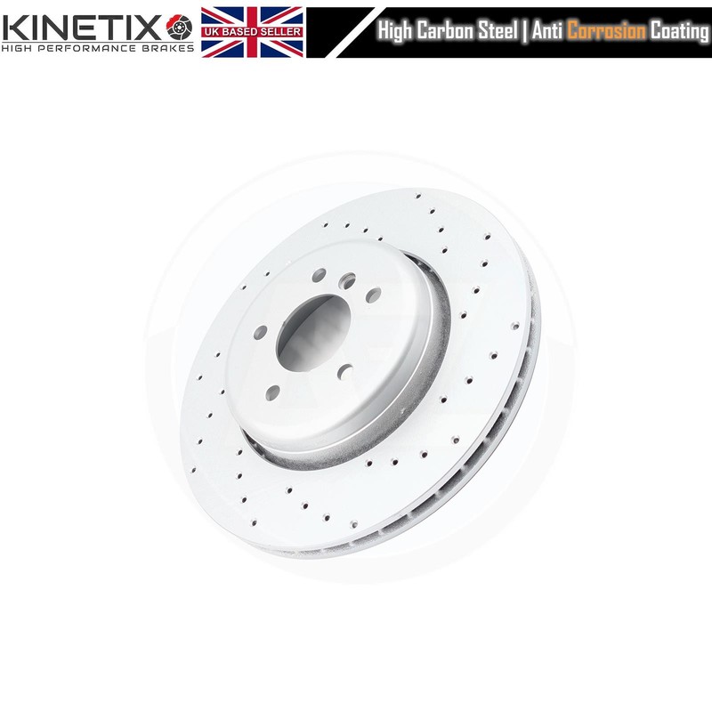 FOR BMW 5 6 SERIES E60 E61 E63 E64 REAR DRILLED BRAKE DISCS BREMBO PADS 345mm gallery