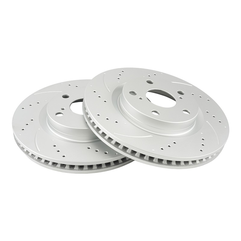 2PC Front Drilled Slotted Rotors For 2007-2017 Toyota Camry 2013-2015 RAV4 2.5L gallery