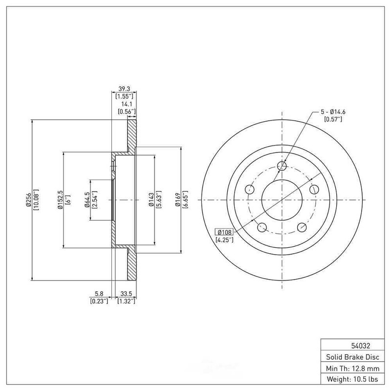 Rr Disc Brake Rotor DFC 600-54032 gallery