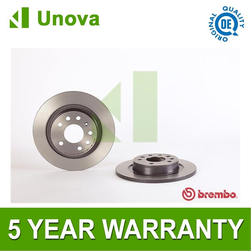 Brake Discs Rear Unova Fits Vauxhall Vectra 2002-2009 Saab 9-3 2002-2015