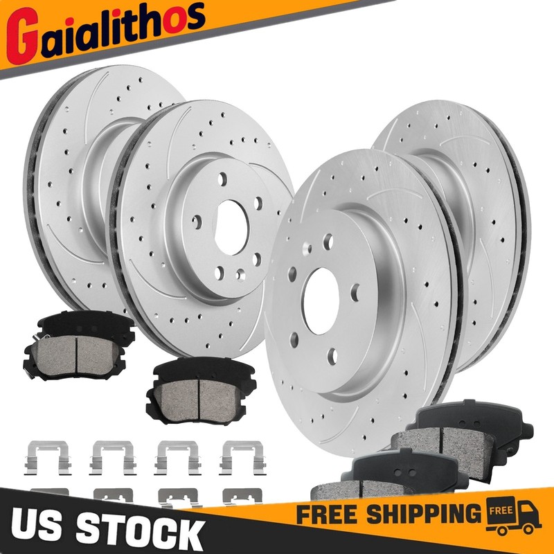 Front and Rear Brake Rotors & Pads for Chevy Impala Buick LaCrosse 2015 Regal V6
