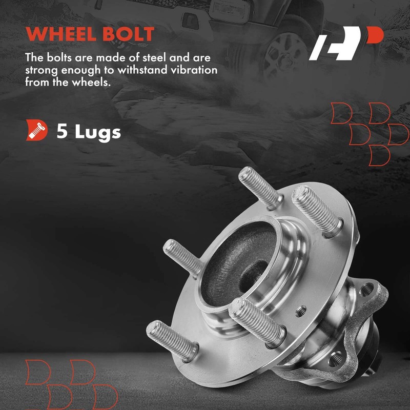 A-Premium Rear Disc Brake Rotor & Pads & Hub Bearing for Forte Koup Forte5 12-13 gallery