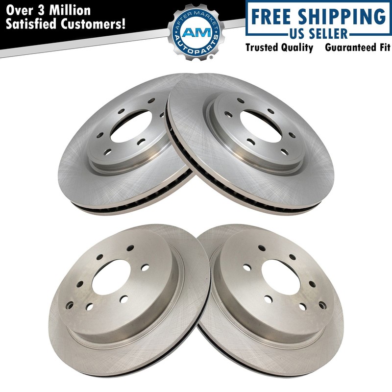Front & Rear Brake Rotors Set Fits INFINITI Nissan