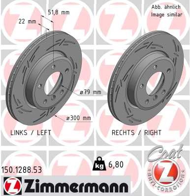 Zimmermann 150.1288.53 Brake Disc for BMW, BMW (Brilliance) gallery