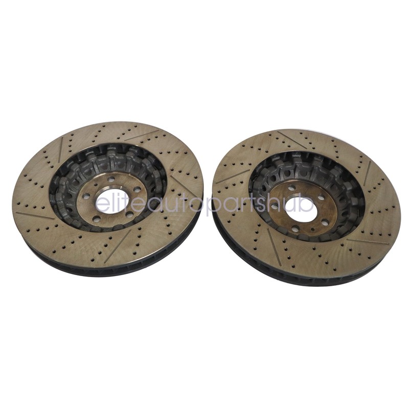 2Pcs Front 375mm Drilled Brake Disc Rotors RH＆LH Fits For 2018-2023 Audi RS5 gallery