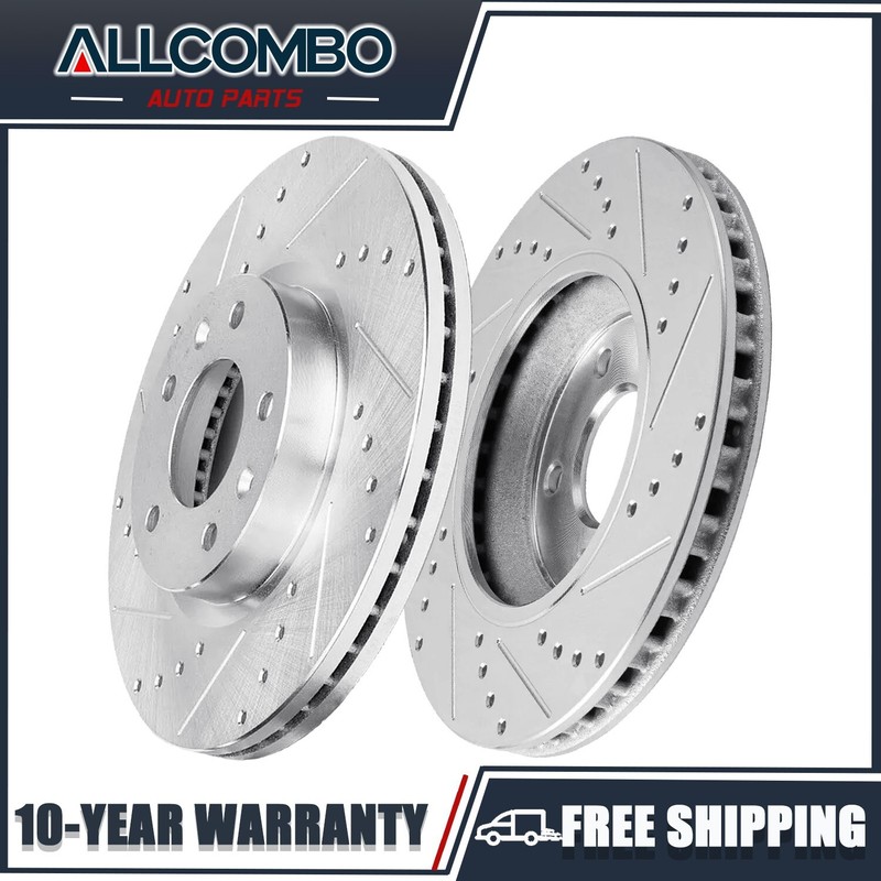 Front Drilled Brake Disc Rotors for 2006 – 2012 Fusion 2007 – 2012 MKZ -Vented