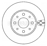 Fits Fiat Panda 500 Ford Ka 1.2 D dCi 1.4 1x Brake Disc Front Borg & Beck gallery