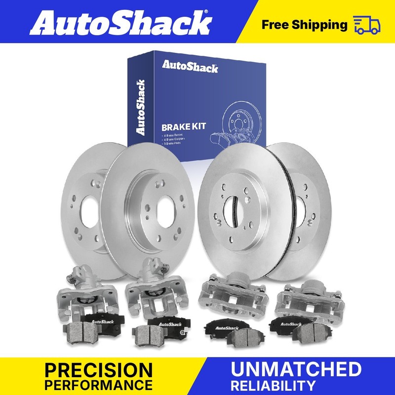 Front Rear Brake Rotors Ceramic Pads Calipers for Honda, Civic 2006-2011