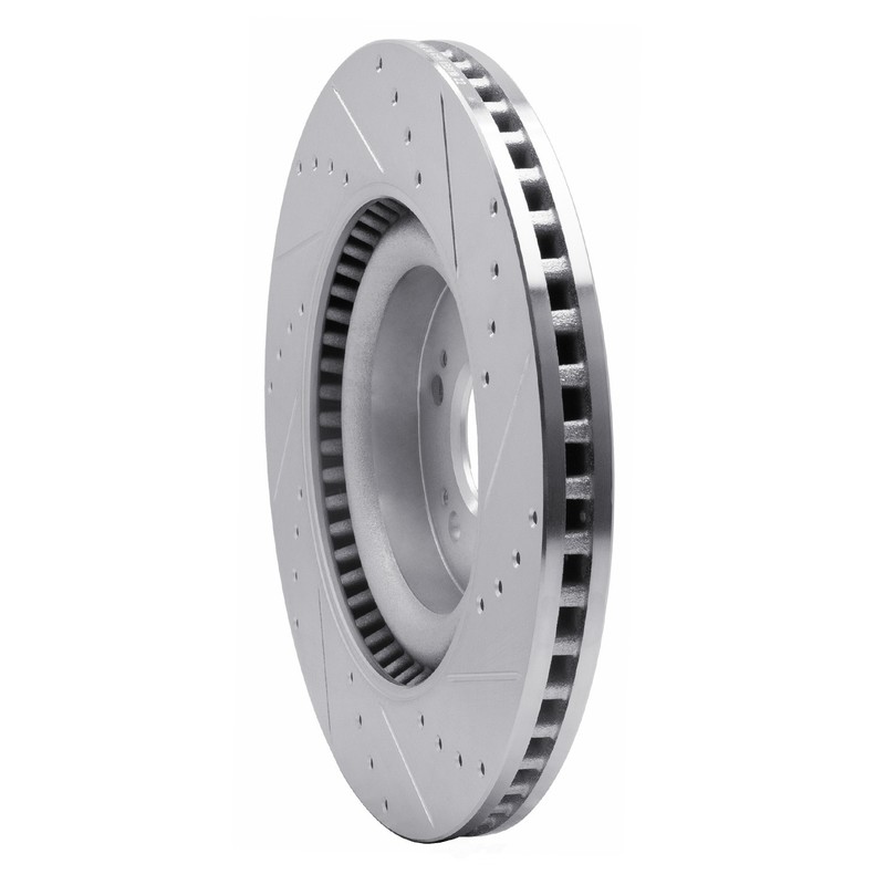 Disc Brake Rotor-Brake Rotor - Drilled And Slotted - Silver DFC fits 2018 G80 gallery