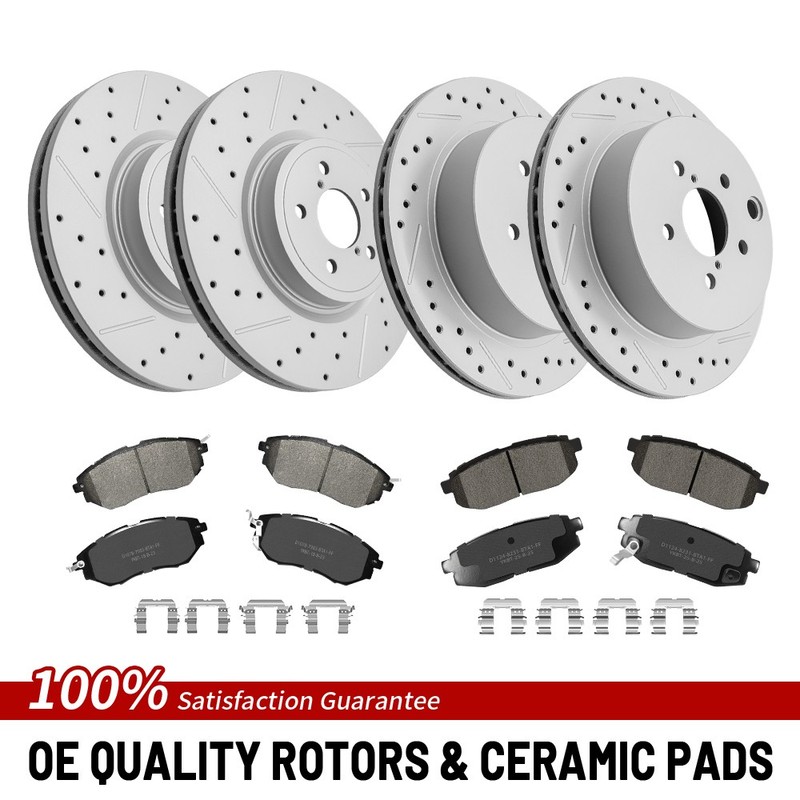 12.44″Front 10.94″Rear Brake Rotor Pad For 2014 2015-2018 Subaru Forester 2.0L